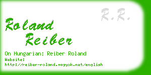 roland reiber business card